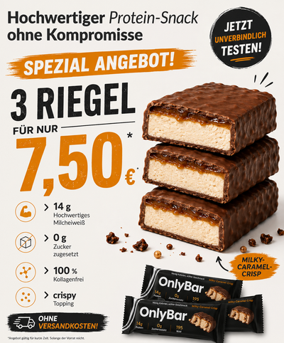 OnlyBar 3er-Probierpaket – 3 Riegel für 7,50 € inkl. Versand