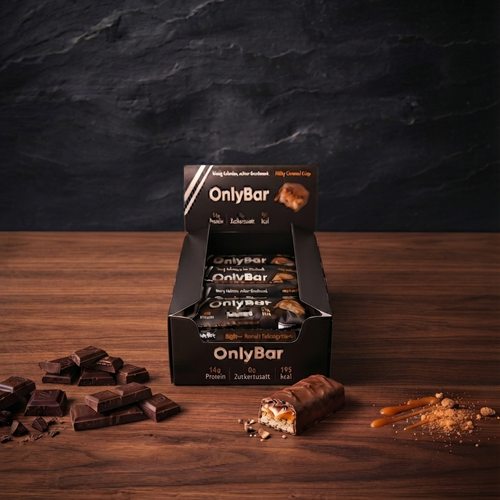 12er Box Proteinriegel Milky-Caramel-Crisp. Ein mix aus MiklyWay und Twix